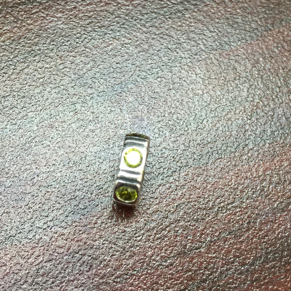 RETIRED PANDORA small peridot stone charm